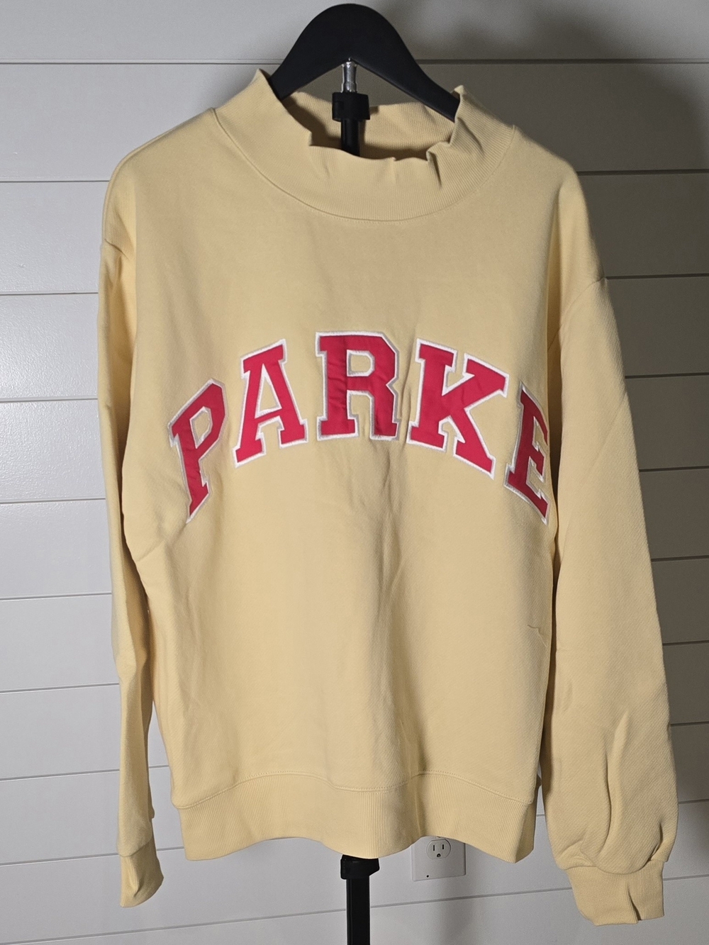 Parke Oversized Mockneck Heritage Lemonade Summerland New S/M Sold Out